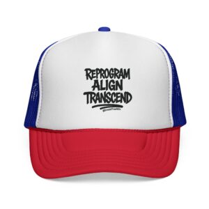 Trucker Cap — "Reprogram Align Transcend" Graphic Mesh Hat