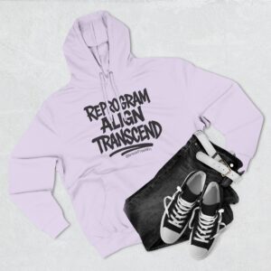 Spiritual Graphic Hoodie — "Reprogram, Realign, Transcend" Fleece Pullover