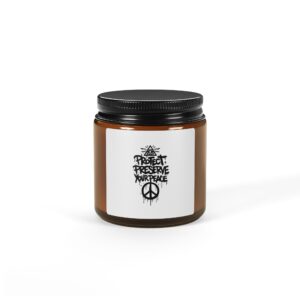 Soy Candle — "Protect Preserve Your Peace" Amber Jar Scented Candle