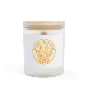 Blaze Your Own Path Frosted Glass Candle — 11oz Inspirational Scented Candle